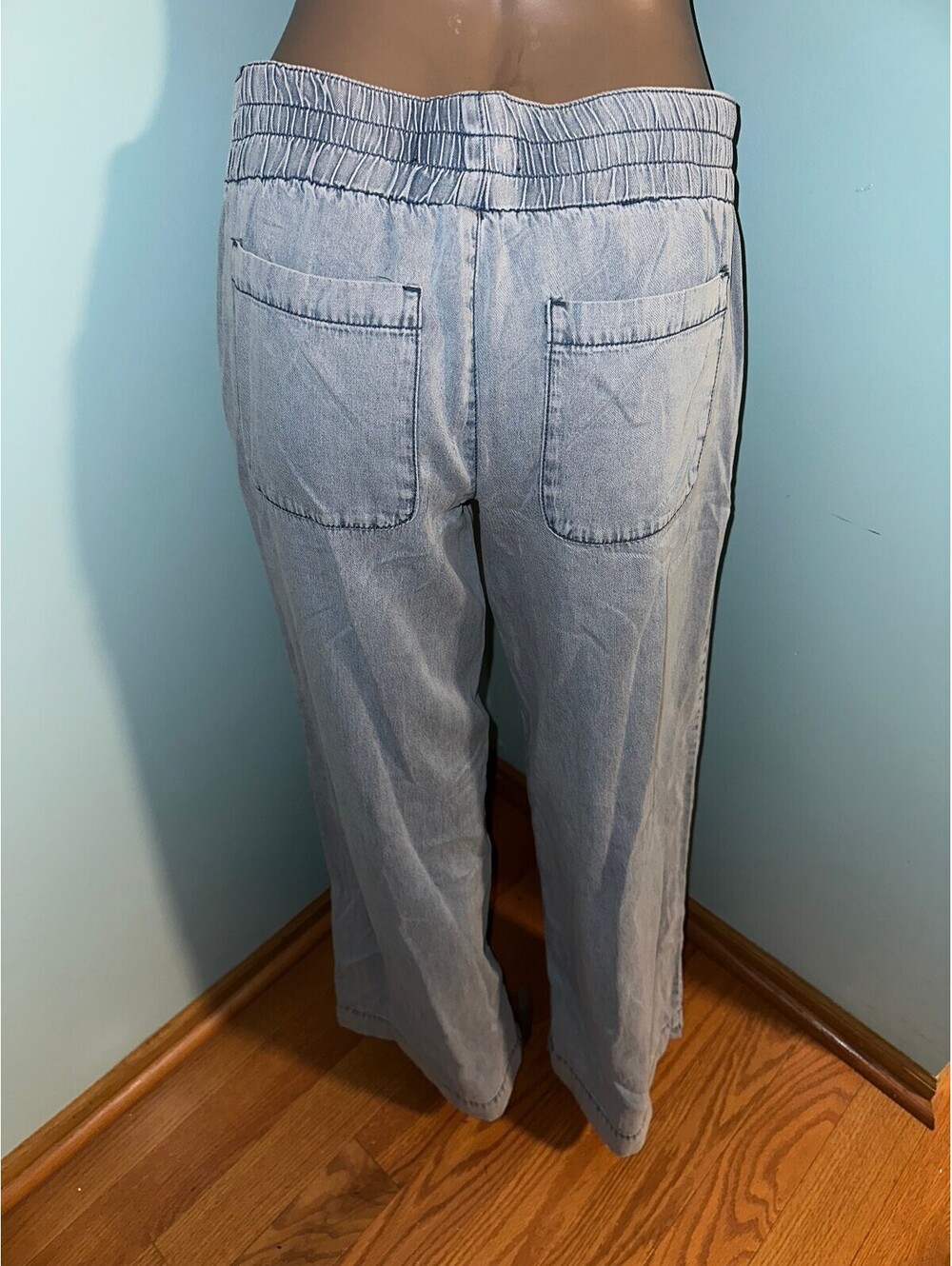 Rewash Light Blue Women's Casual Comfy Y2K Summer Pants M - Picture 4 of 7